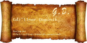 Göllner Dominik névjegykártya